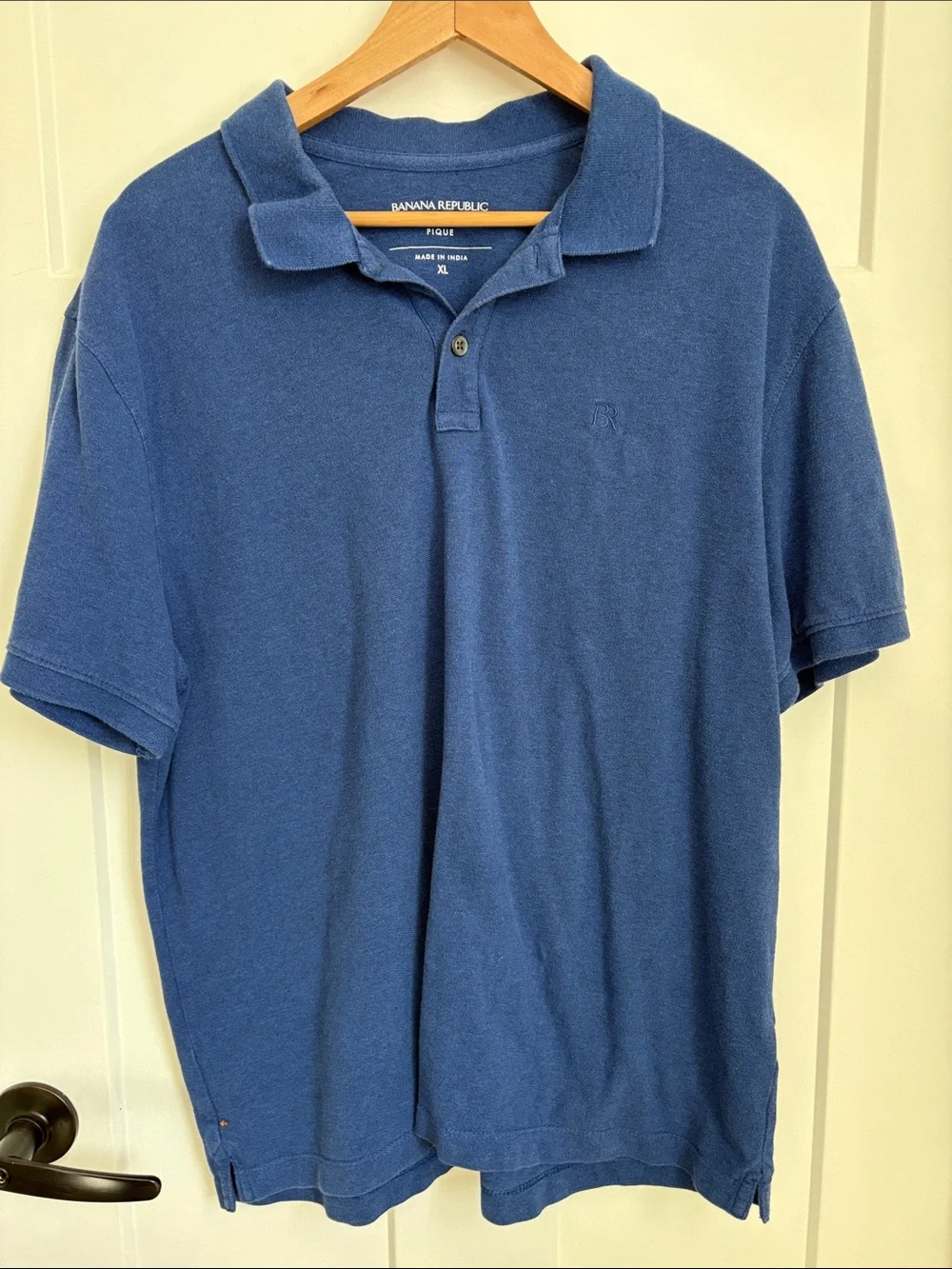 Banana Republic Men’s Navy Blue Pique Polo